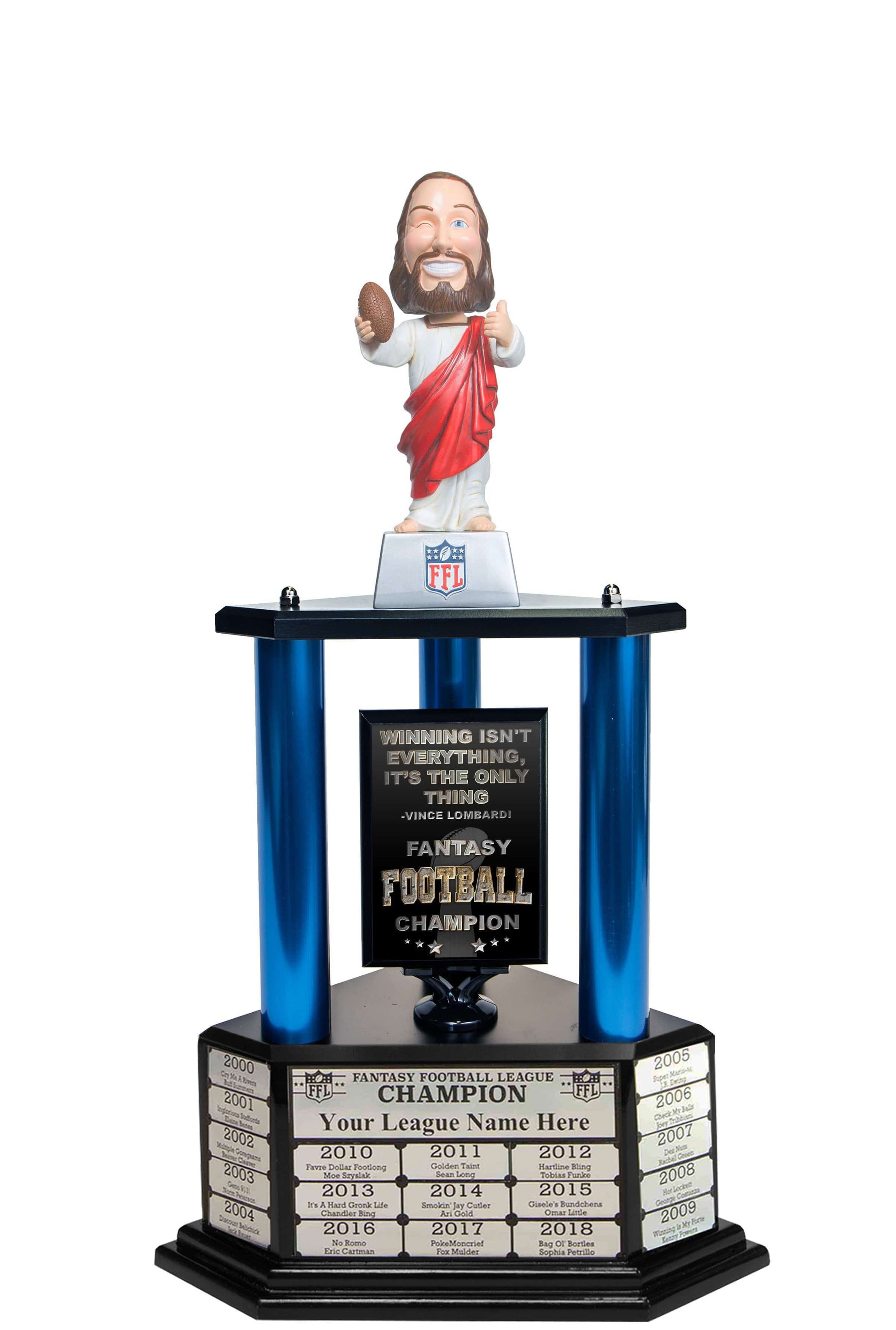 TrophySmack 26"-56" Touchdown Jesus Perpetual Fantasy Football Trophy