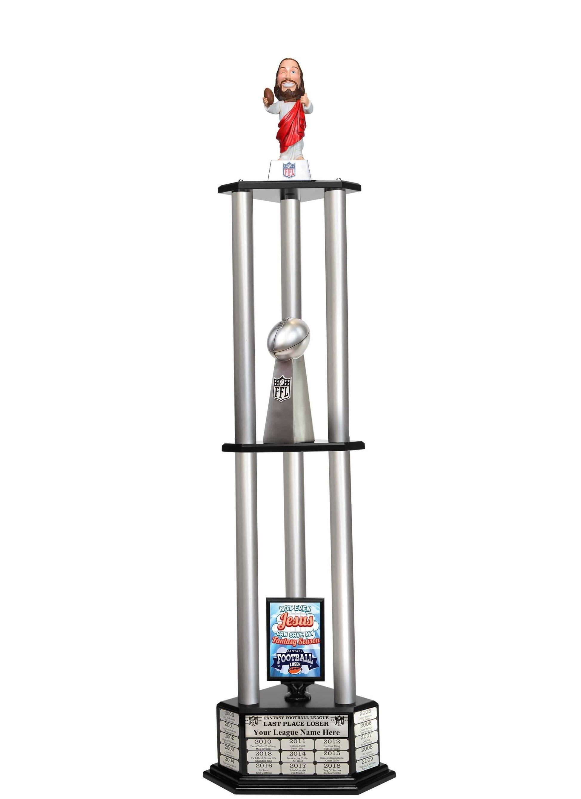 TrophySmack 26"-56" Touchdown Jesus Perpetual Fantasy Football Trophy