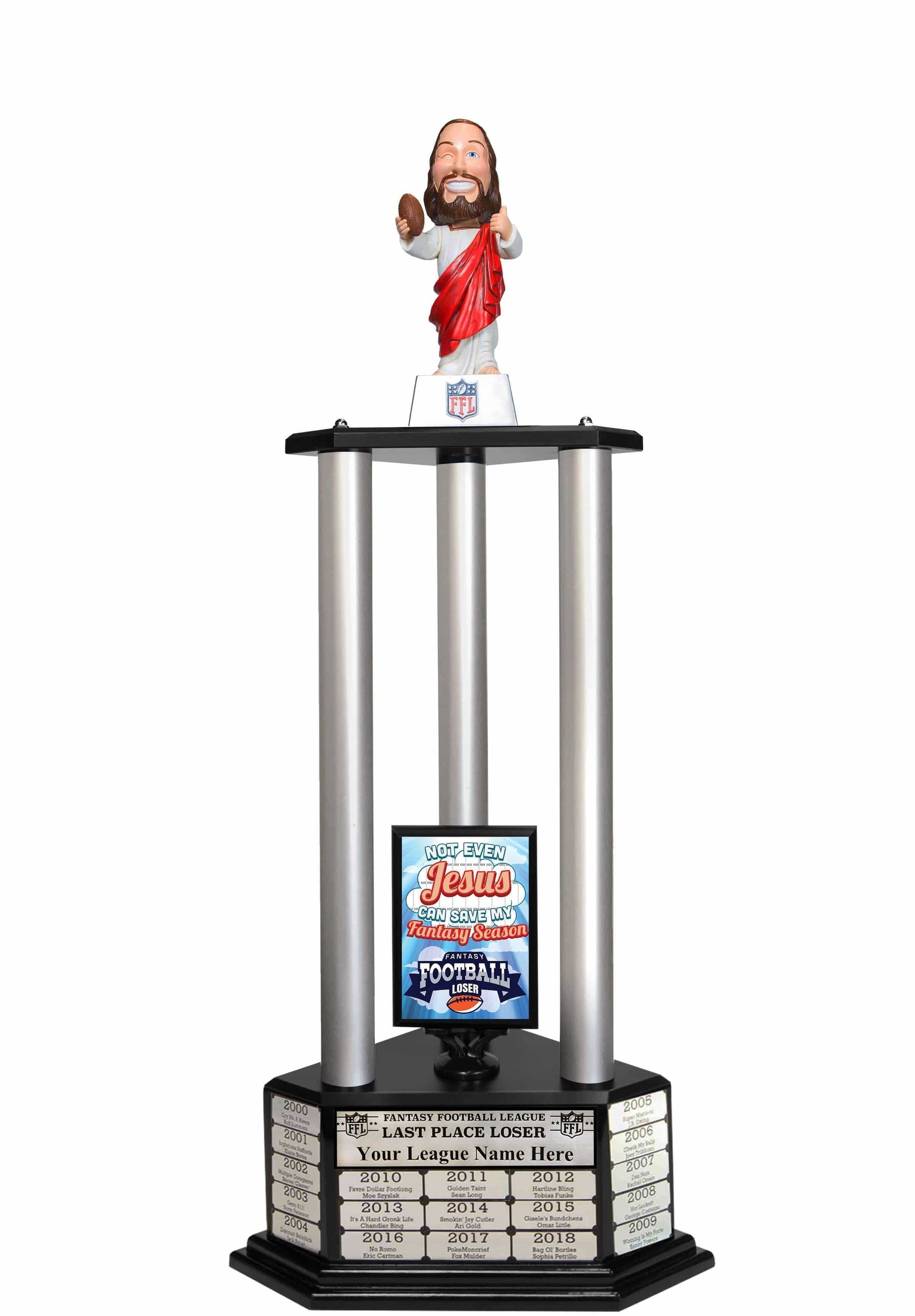 TrophySmack 26"-56" Touchdown Jesus Perpetual Fantasy Football Trophy