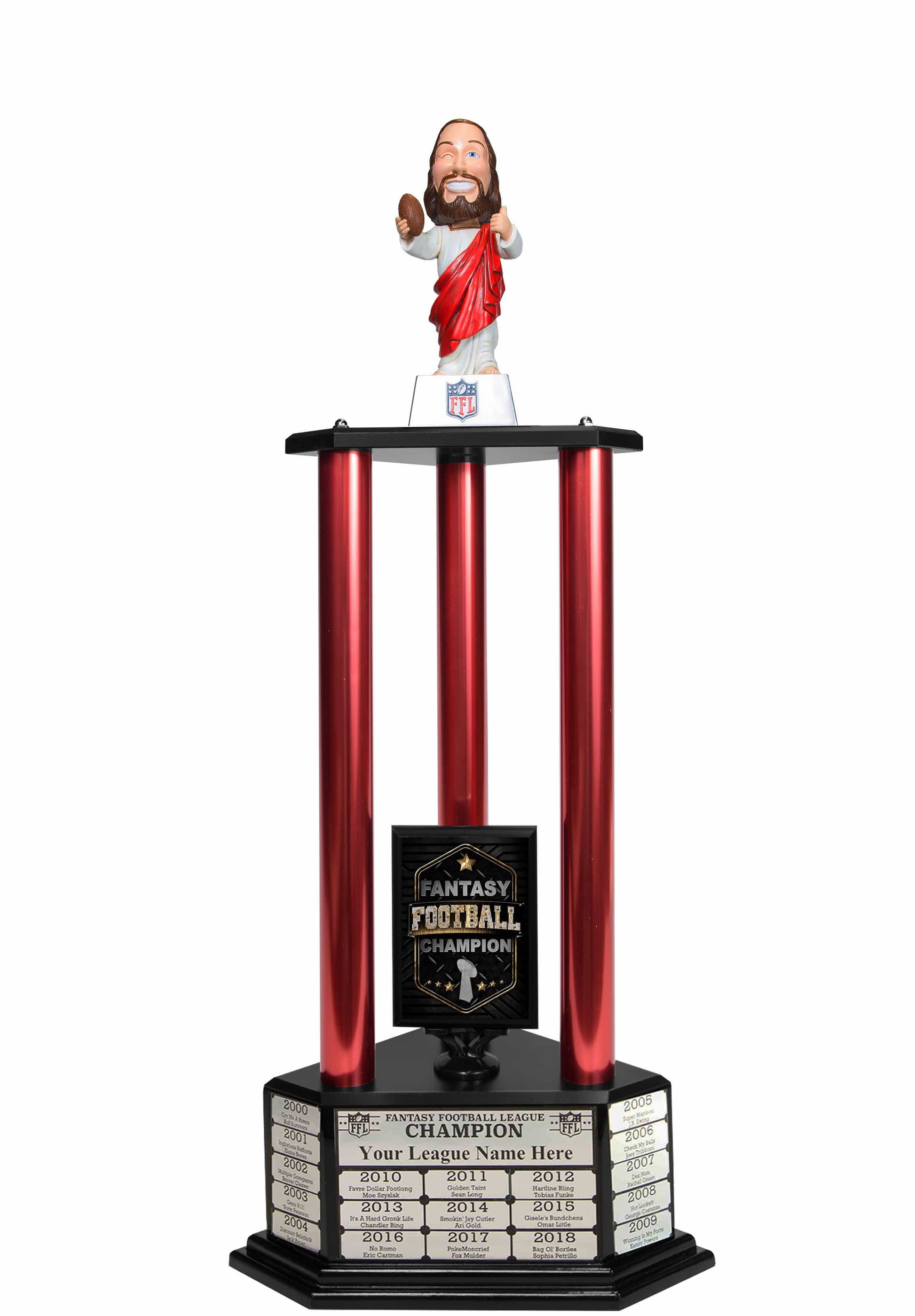 TrophySmack 26"-56" Touchdown Jesus Perpetual Fantasy Football Trophy