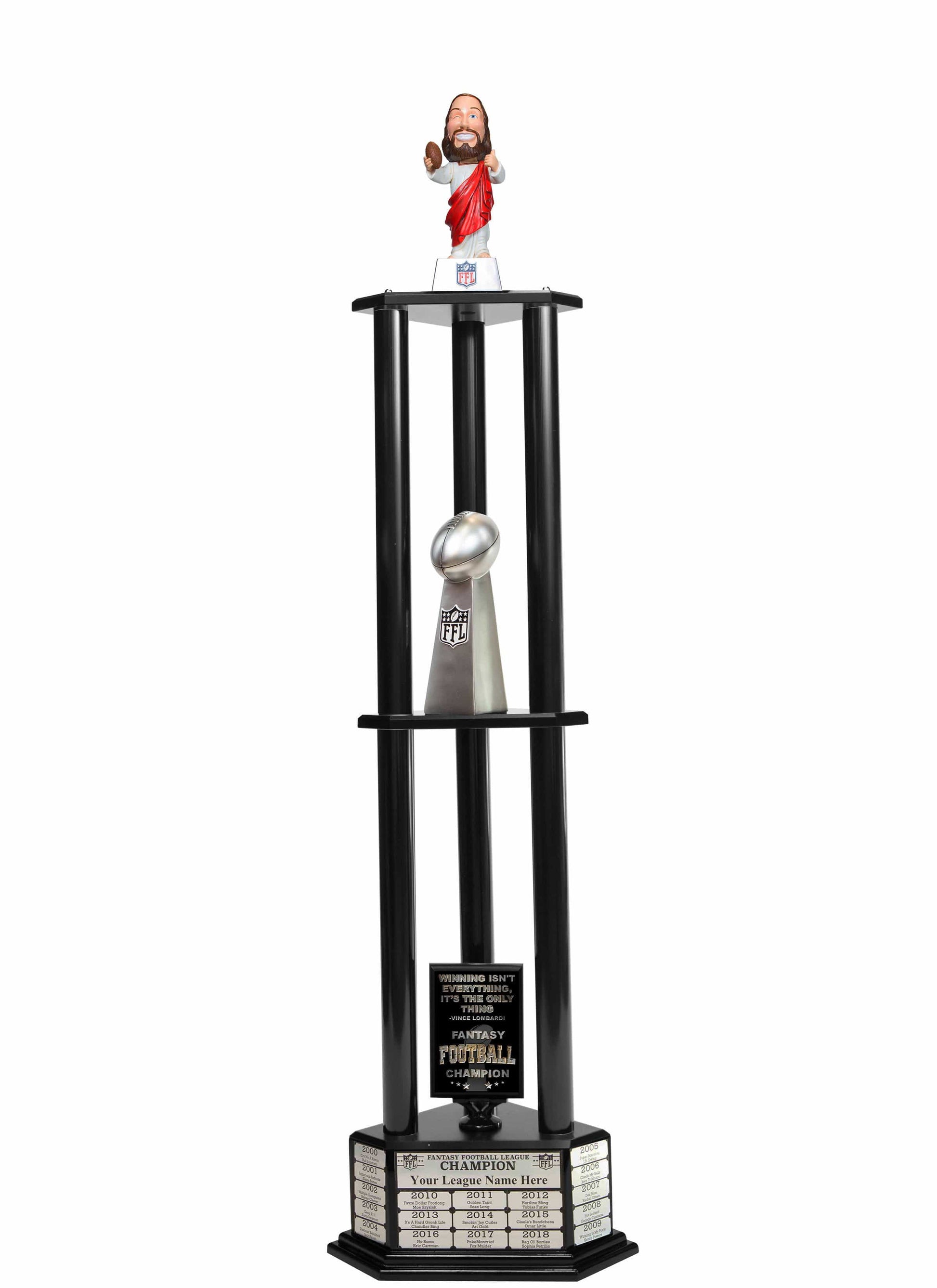 TrophySmack 26"-56" Touchdown Jesus Perpetual Fantasy Football Trophy