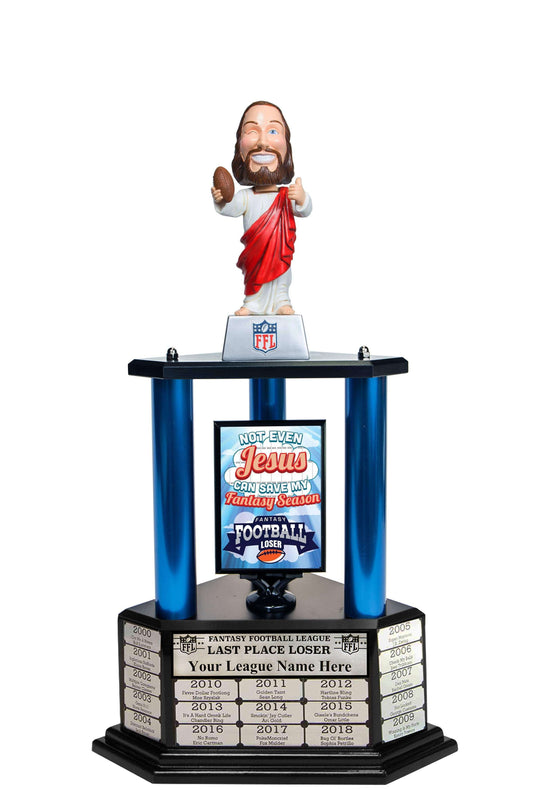 TrophySmack 26"-56" Touchdown Jesus Perpetual Fantasy Football Trophy