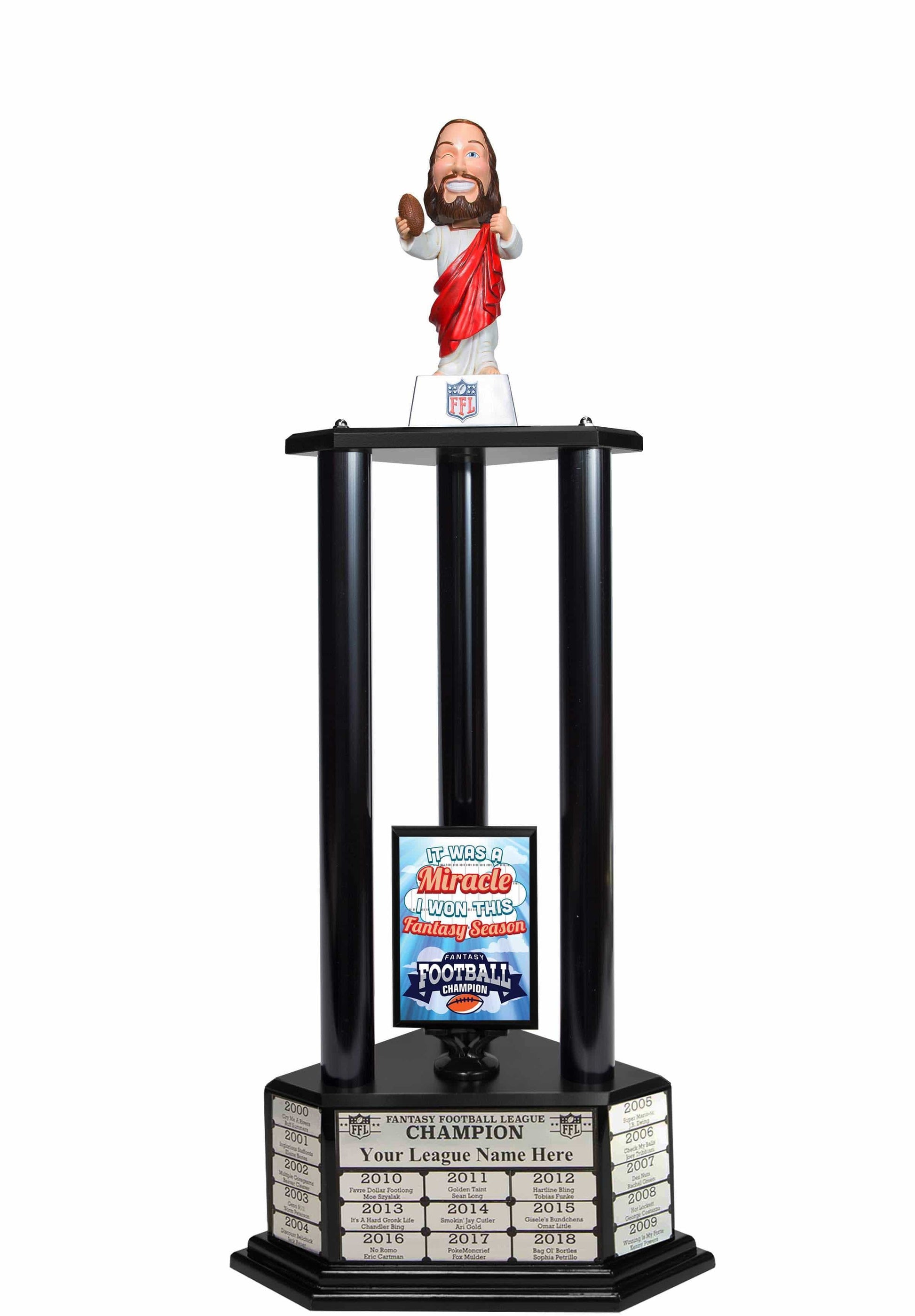 TrophySmack 26"-56" Touchdown Jesus Perpetual Fantasy Football Trophy