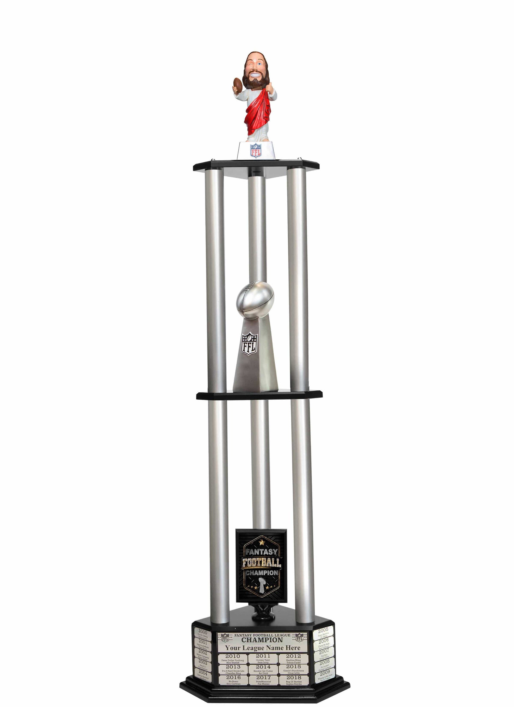 TrophySmack 26"-56" Touchdown Jesus Perpetual Fantasy Football Trophy