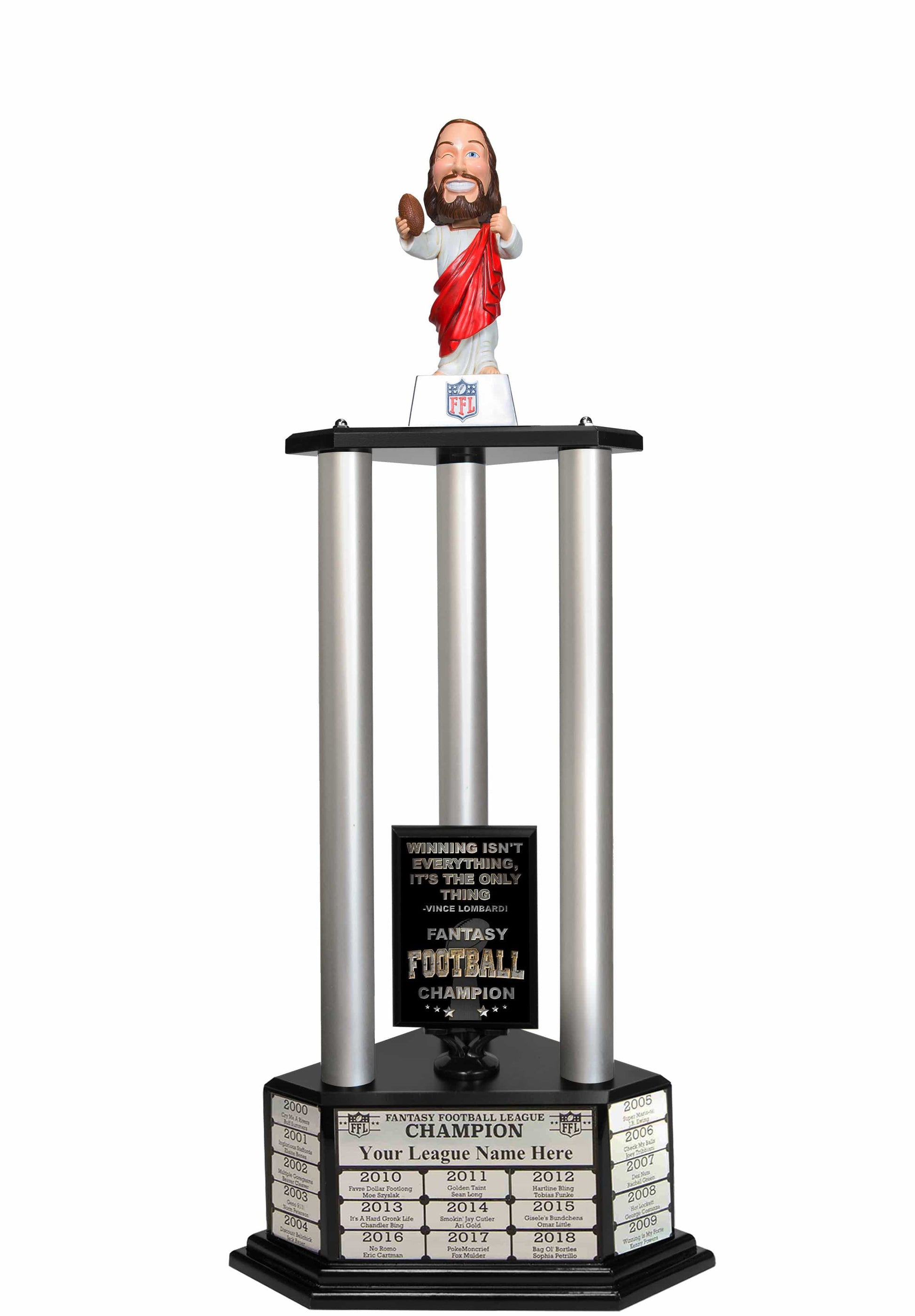 TrophySmack 26"-56" Touchdown Jesus Perpetual Fantasy Football Trophy