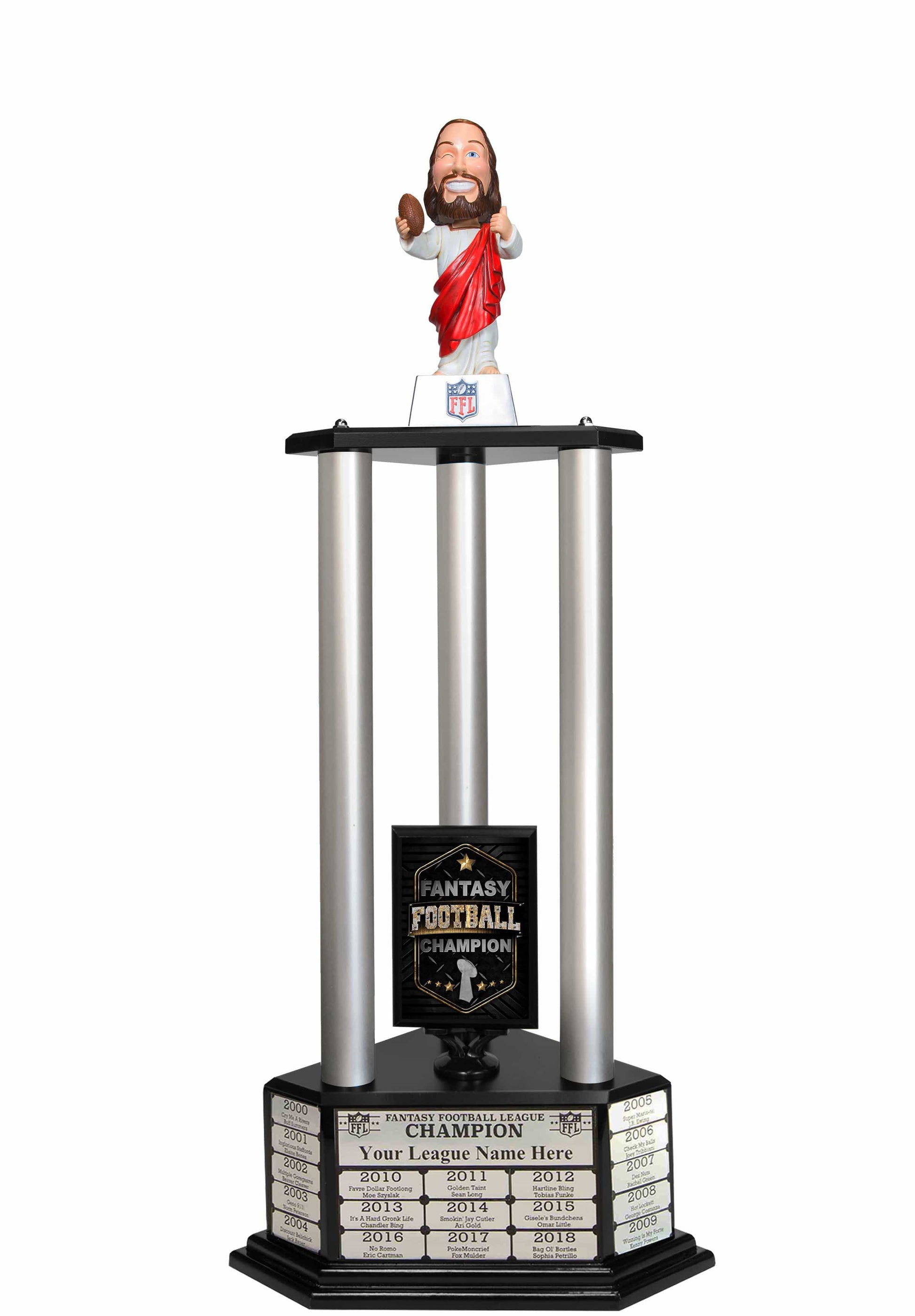 TrophySmack 26"-56" Touchdown Jesus Perpetual Fantasy Football Trophy