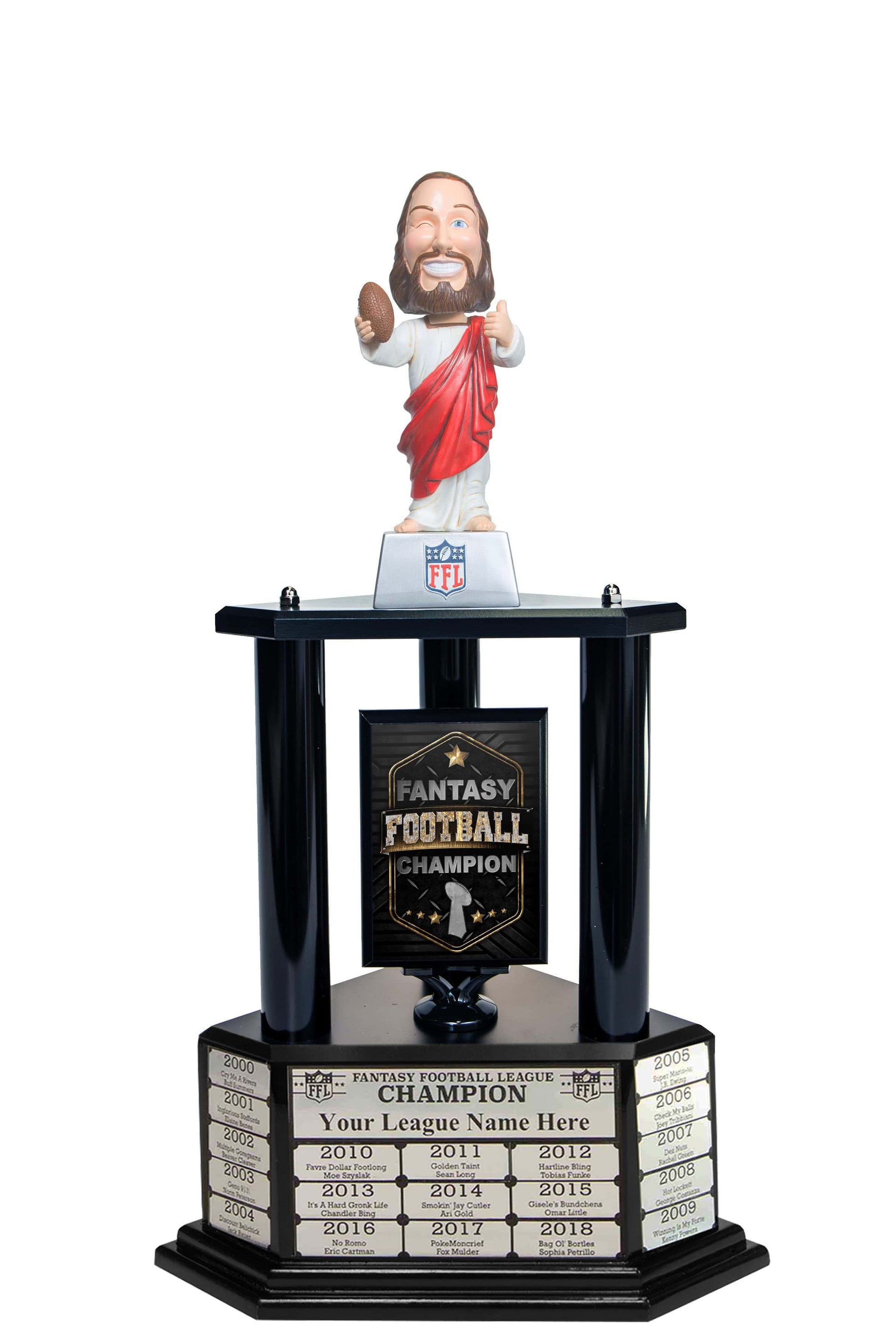 TrophySmack 26"-56" Touchdown Jesus Perpetual Fantasy Football Trophy