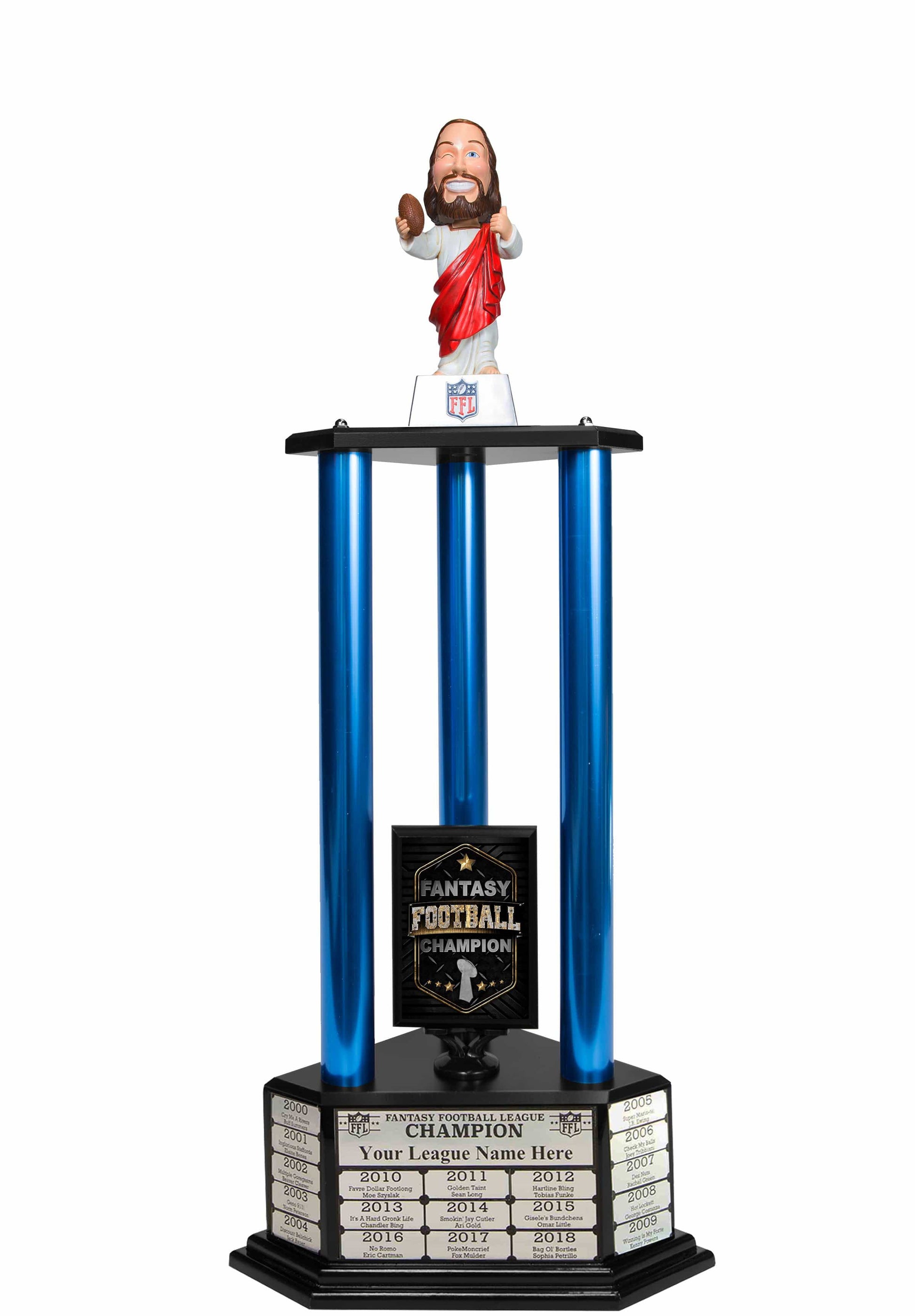 TrophySmack 26"-56" Touchdown Jesus Perpetual Fantasy Football Trophy