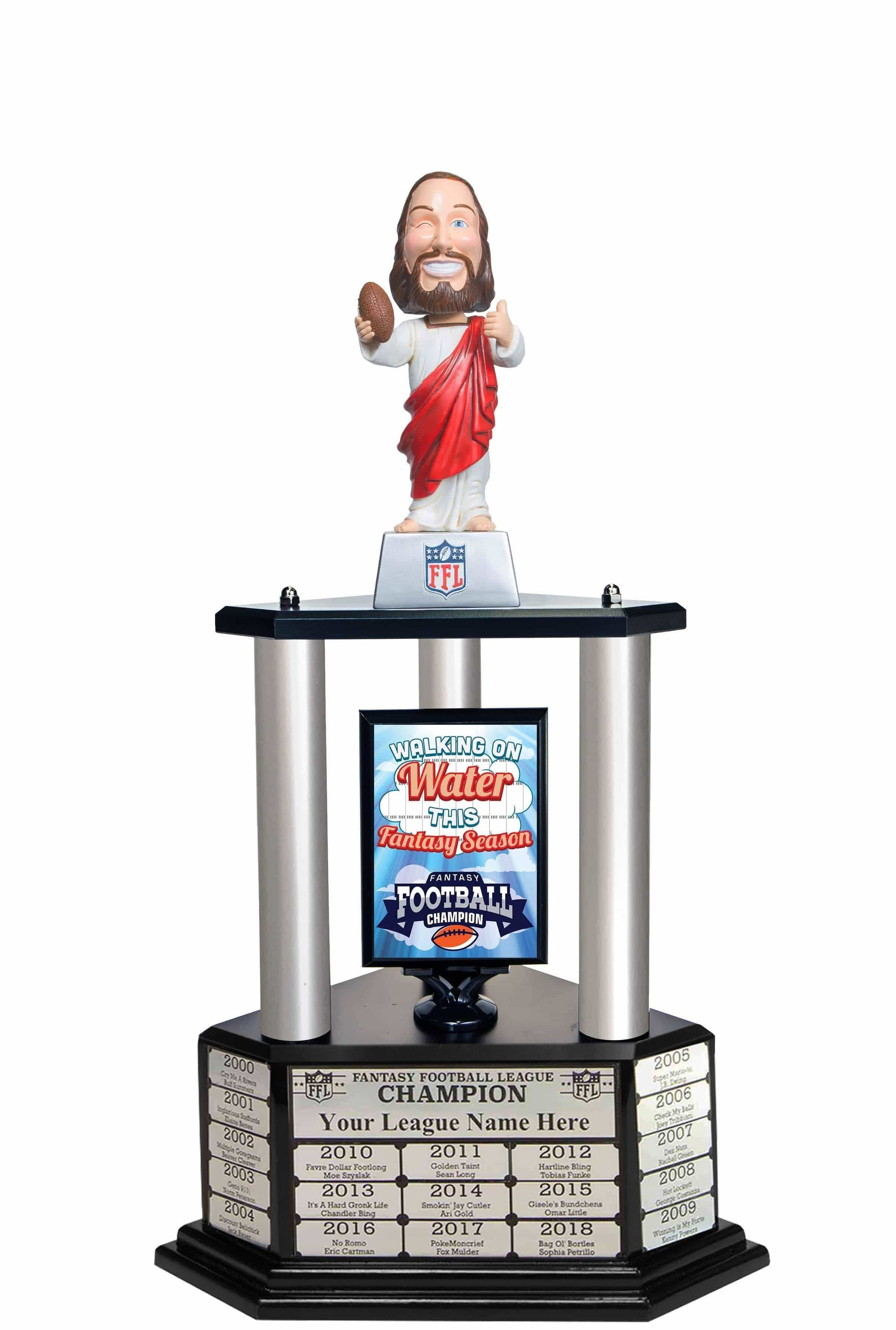 TrophySmack 26"-56" Touchdown Jesus Perpetual Fantasy Football Trophy