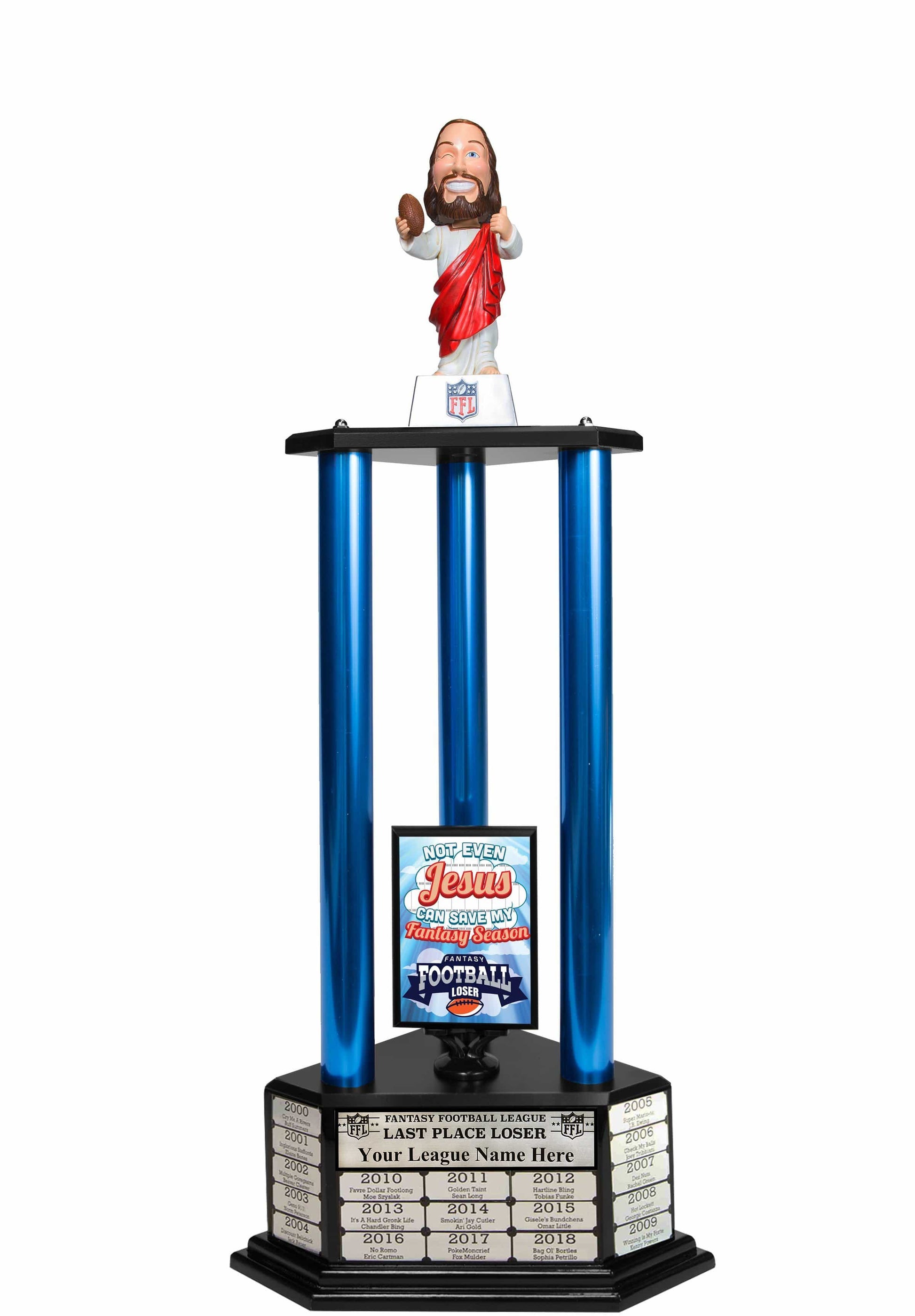 TrophySmack 26"-56" Touchdown Jesus Perpetual Fantasy Football Trophy