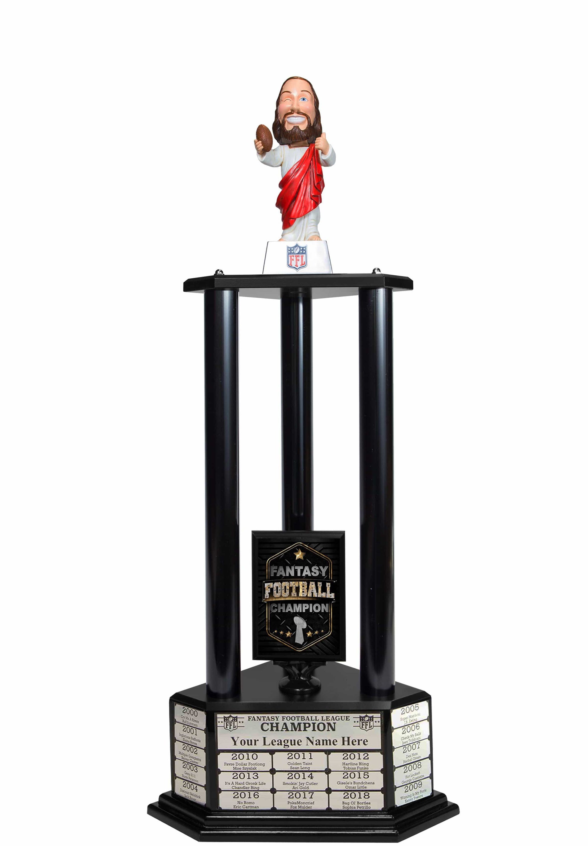 TrophySmack 26"-56" Touchdown Jesus Perpetual Fantasy Football Trophy