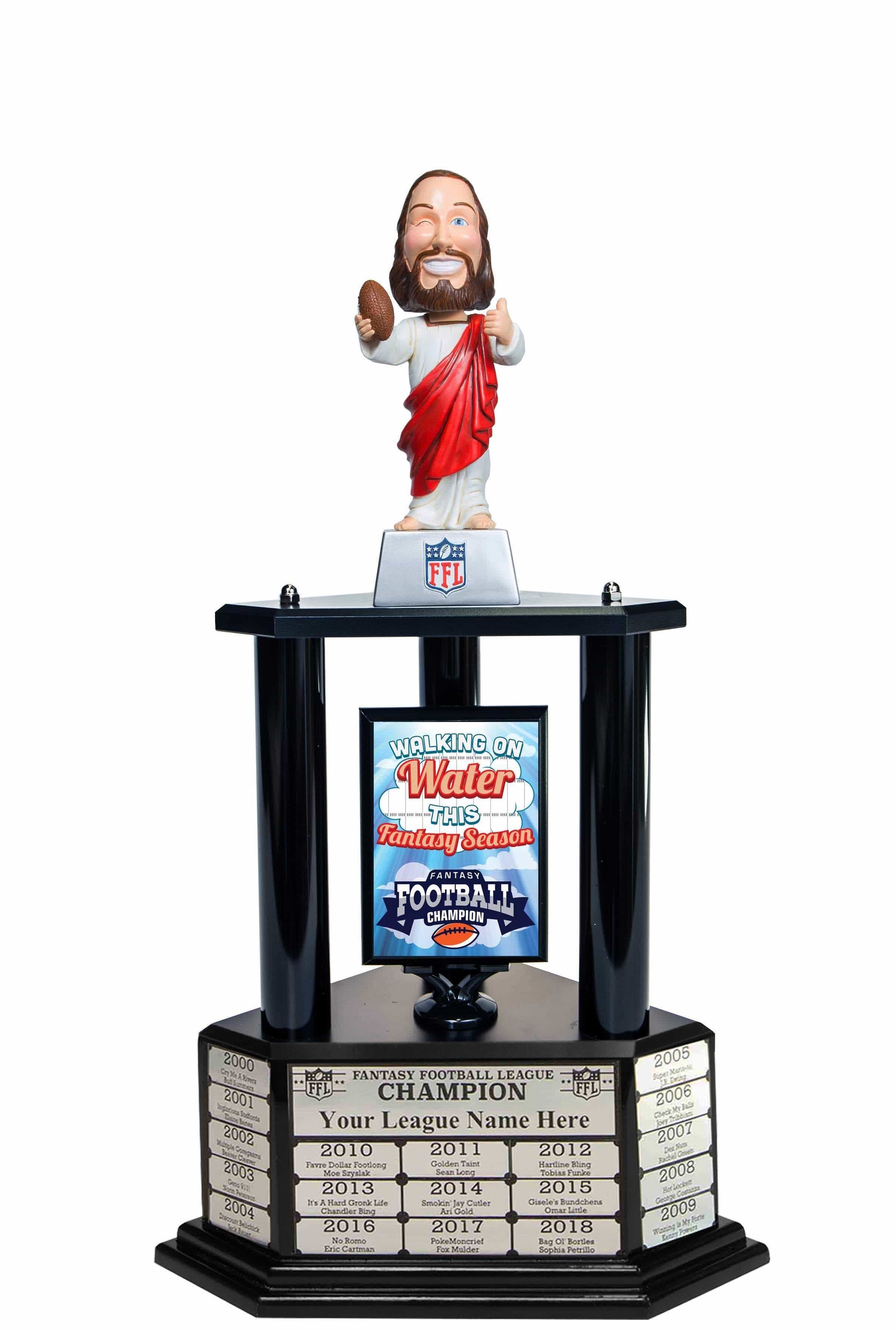 TrophySmack 26"-56" Touchdown Jesus Perpetual Fantasy Football Trophy