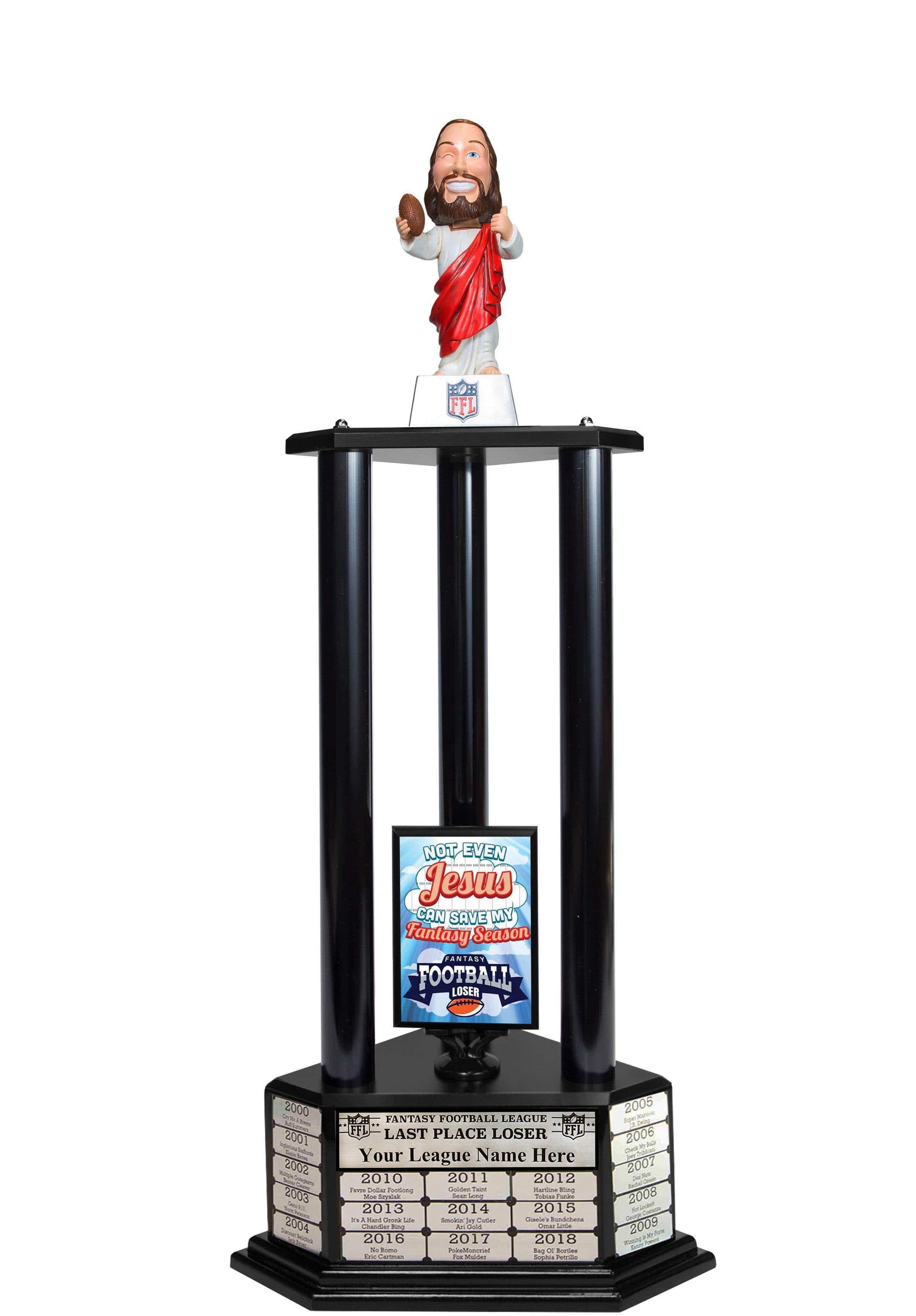 TrophySmack 26"-56" Touchdown Jesus Perpetual Fantasy Football Trophy