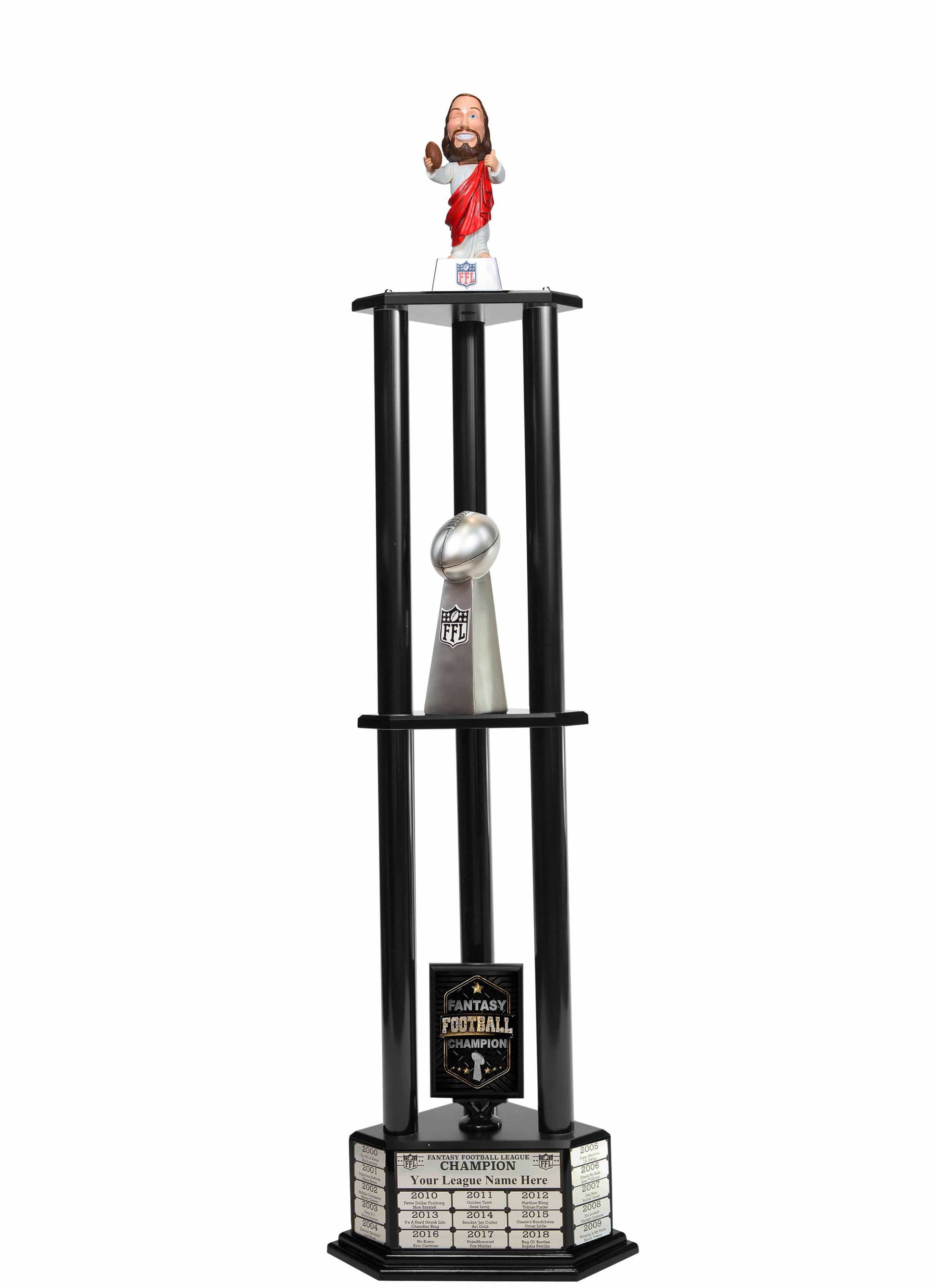 TrophySmack 26"-56" Touchdown Jesus Perpetual Fantasy Football Trophy