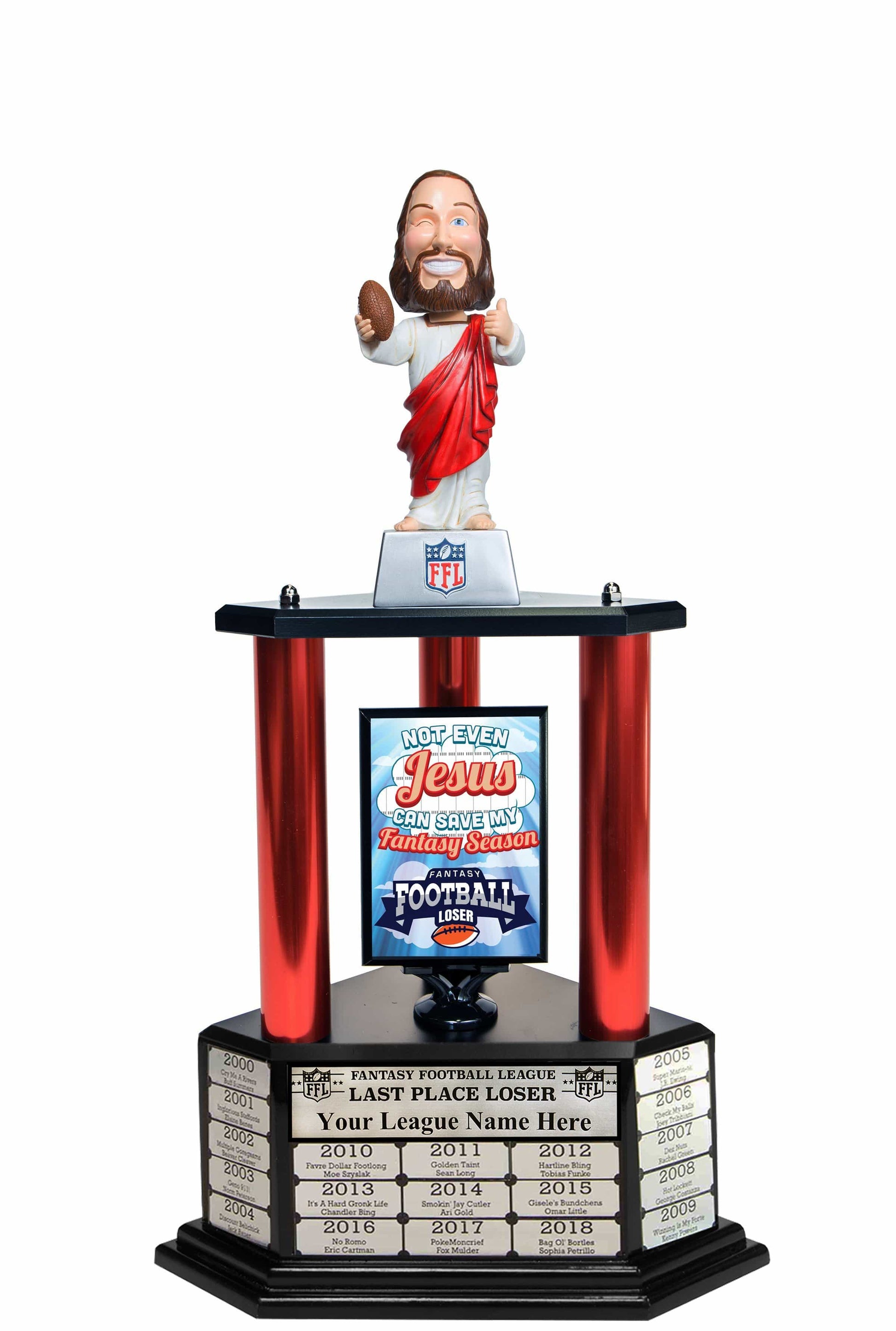 TrophySmack 26"-56" Touchdown Jesus Perpetual Fantasy Football Trophy