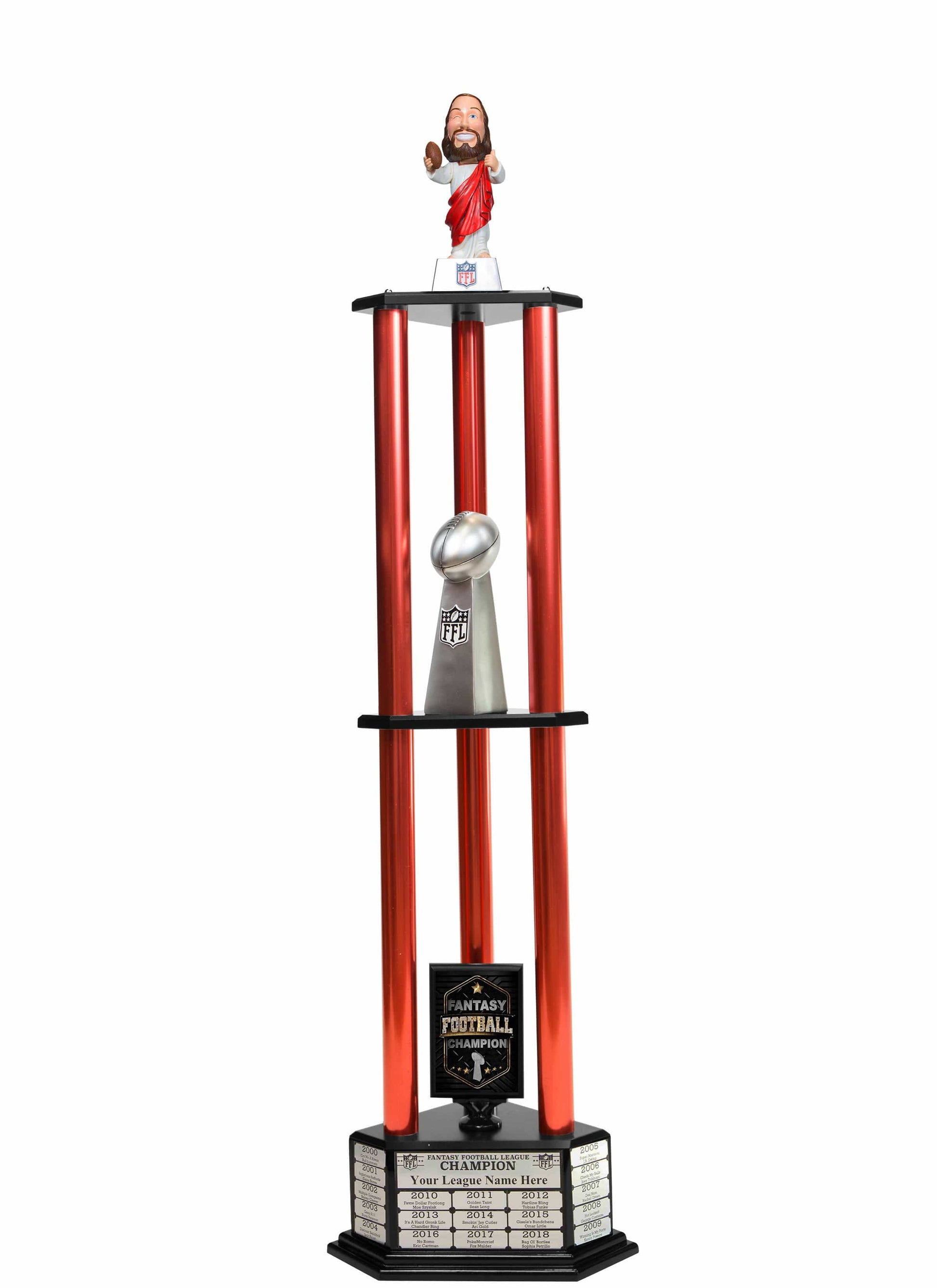 TrophySmack 26"-56" Touchdown Jesus Perpetual Fantasy Football Trophy