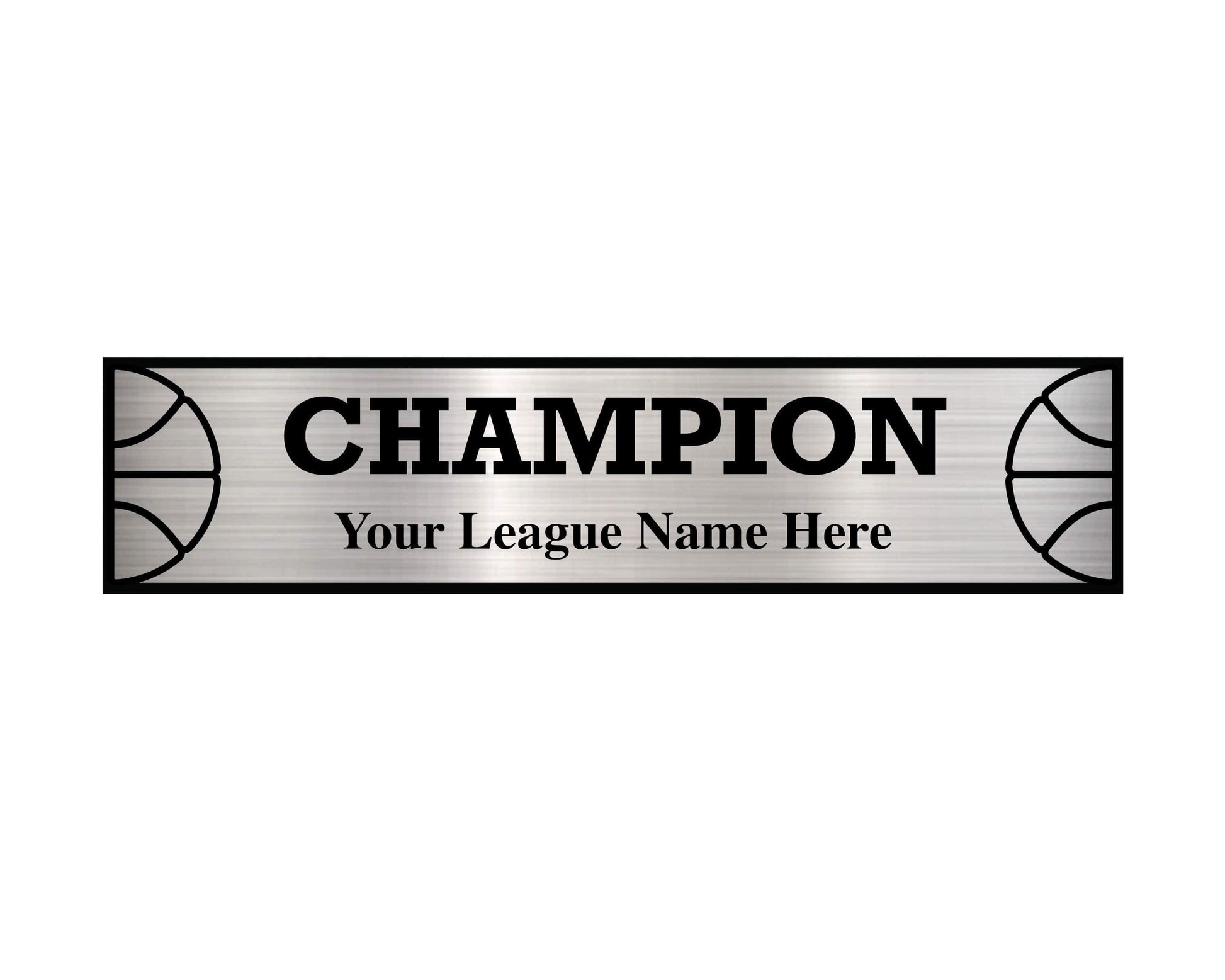 Three-column league plate for fantasy basketball with a unique design, ideal for team recognition