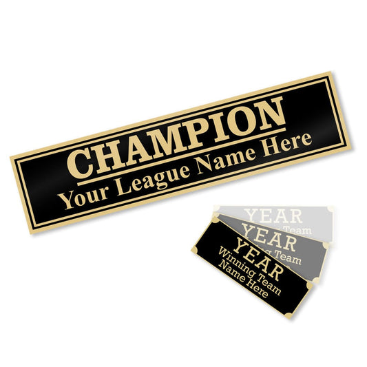 3 Column Champion League Plate Free - Black/Gold