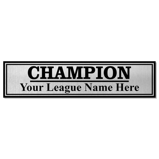 3 Column Champion League Plate - Silver