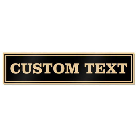 3 Column Custom League Plate - Black/Gold