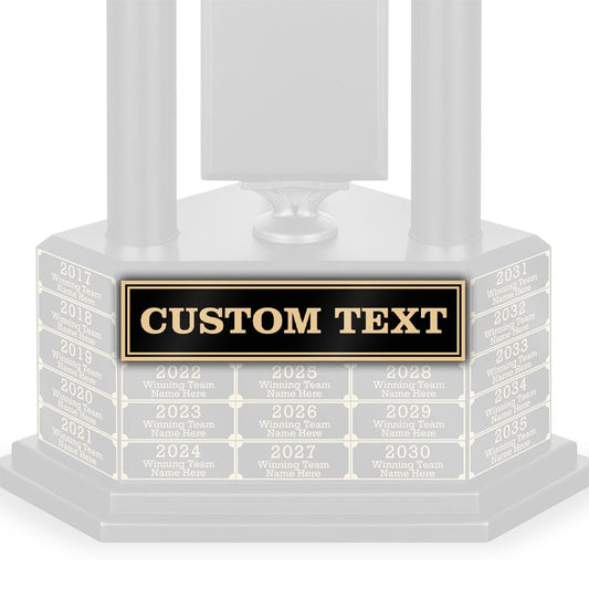 3 Column Custom League Plate - Black/Gold