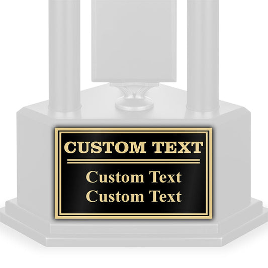 3 Column Custom Plate - Black/Gold