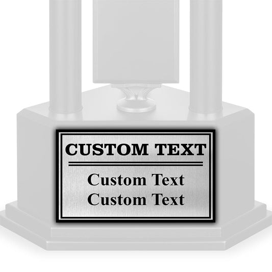 3 Column Custom Plate - Silver
