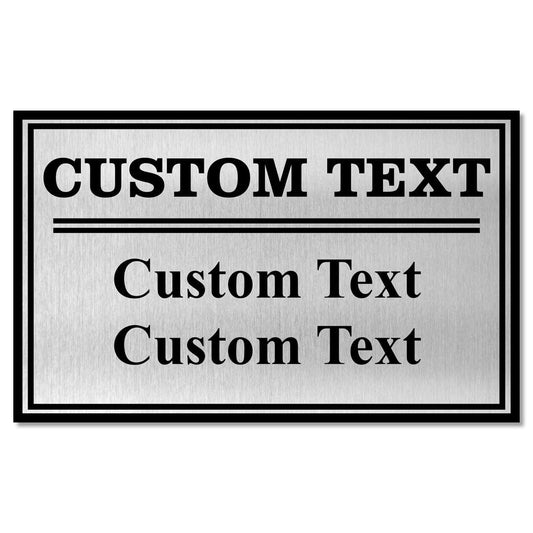 3 Column Custom Plate - Silver