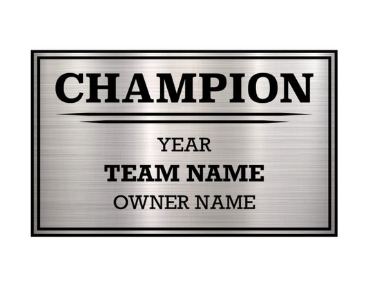 TrophySmack 3 Column Single Winner Free League Plate