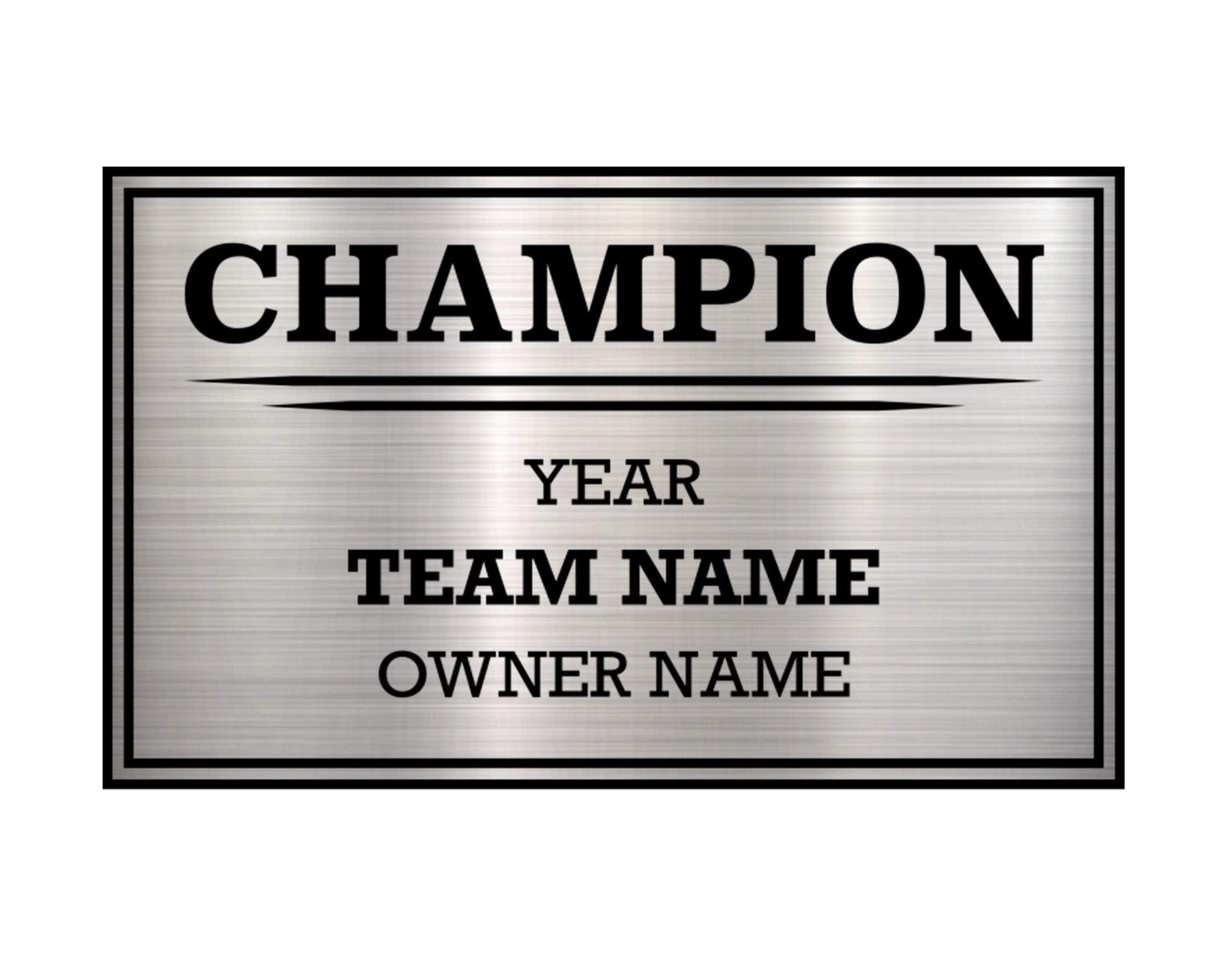 Three-column league plate for a single winner in fantasy basketball, showcasing a professional layout