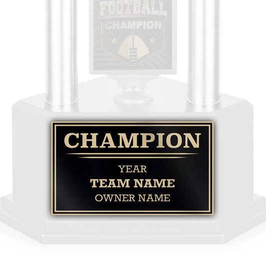 3 Column Single Winner League Plate - Gold