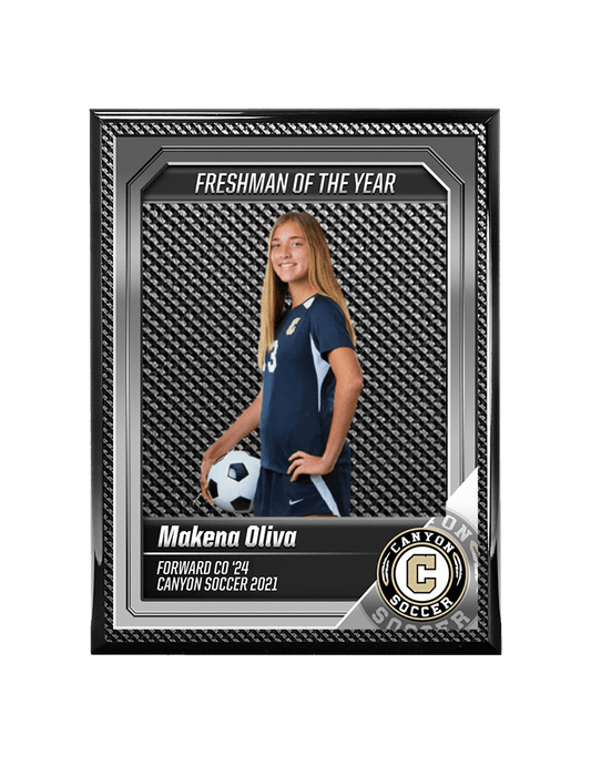 8 x 10 High-Quality Print on Sleek Carbon Fiber Customizable Plaque