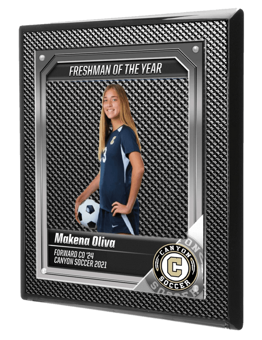 9 x 12 High-Quality Print Floating Over Carbon Fiber Plaque