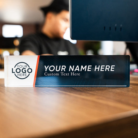 "Design Your Own" Acrylic Desk Name Plate - Full Color