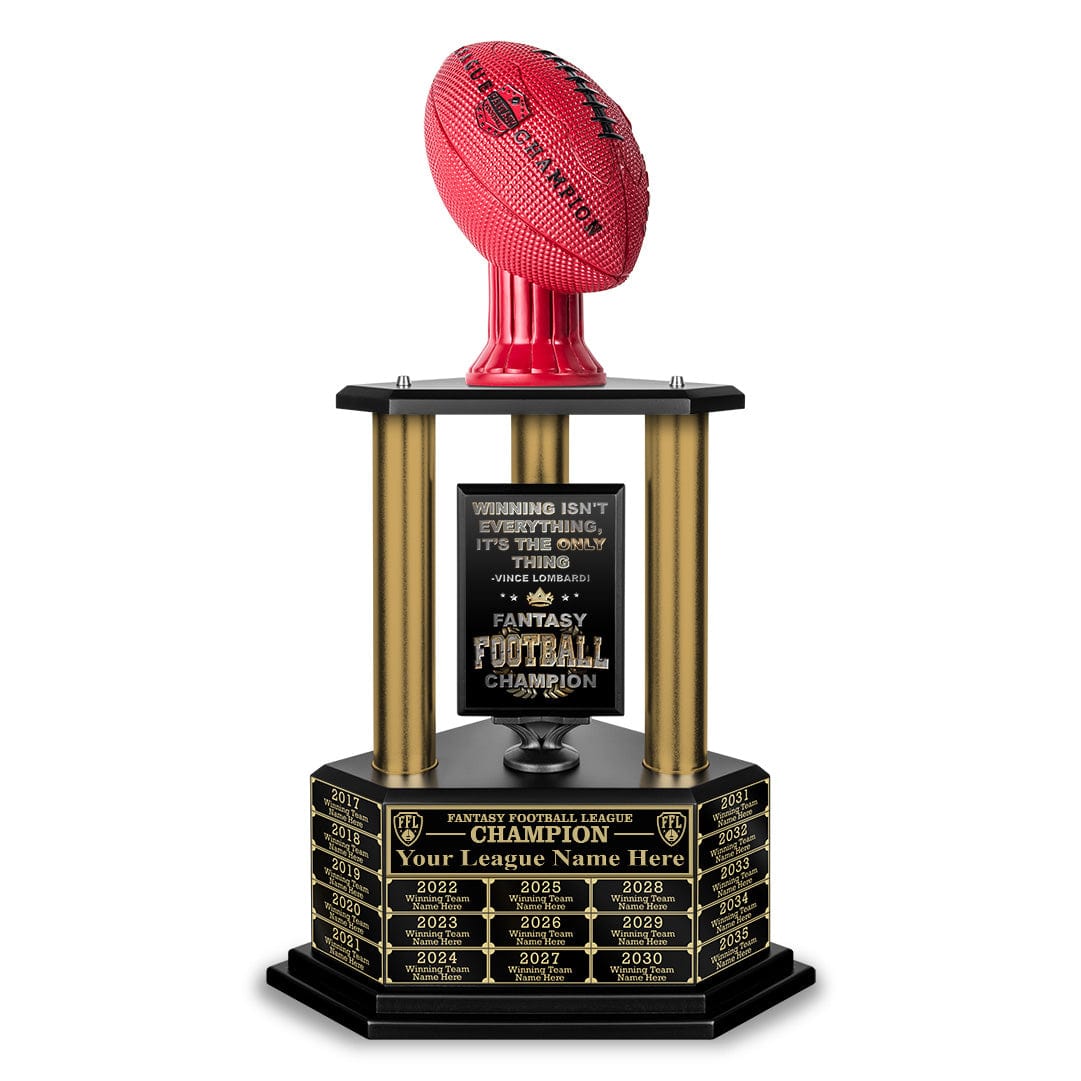 TrophySmack NEW 26”-36” Gold Column Fantasy Football Perpetual Trophy