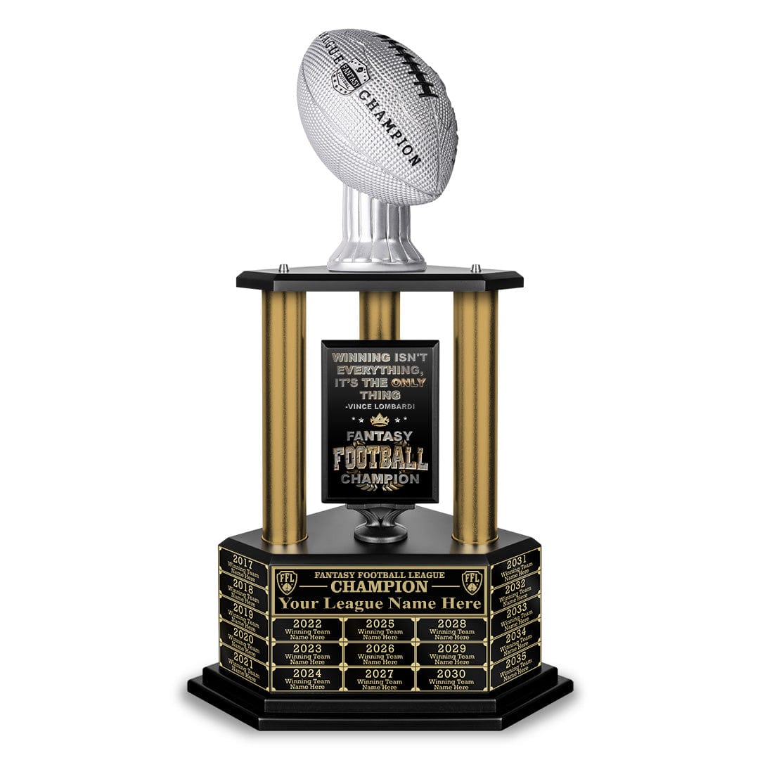TrophySmack NEW 26”-36” Gold Column Fantasy Football Perpetual Trophy