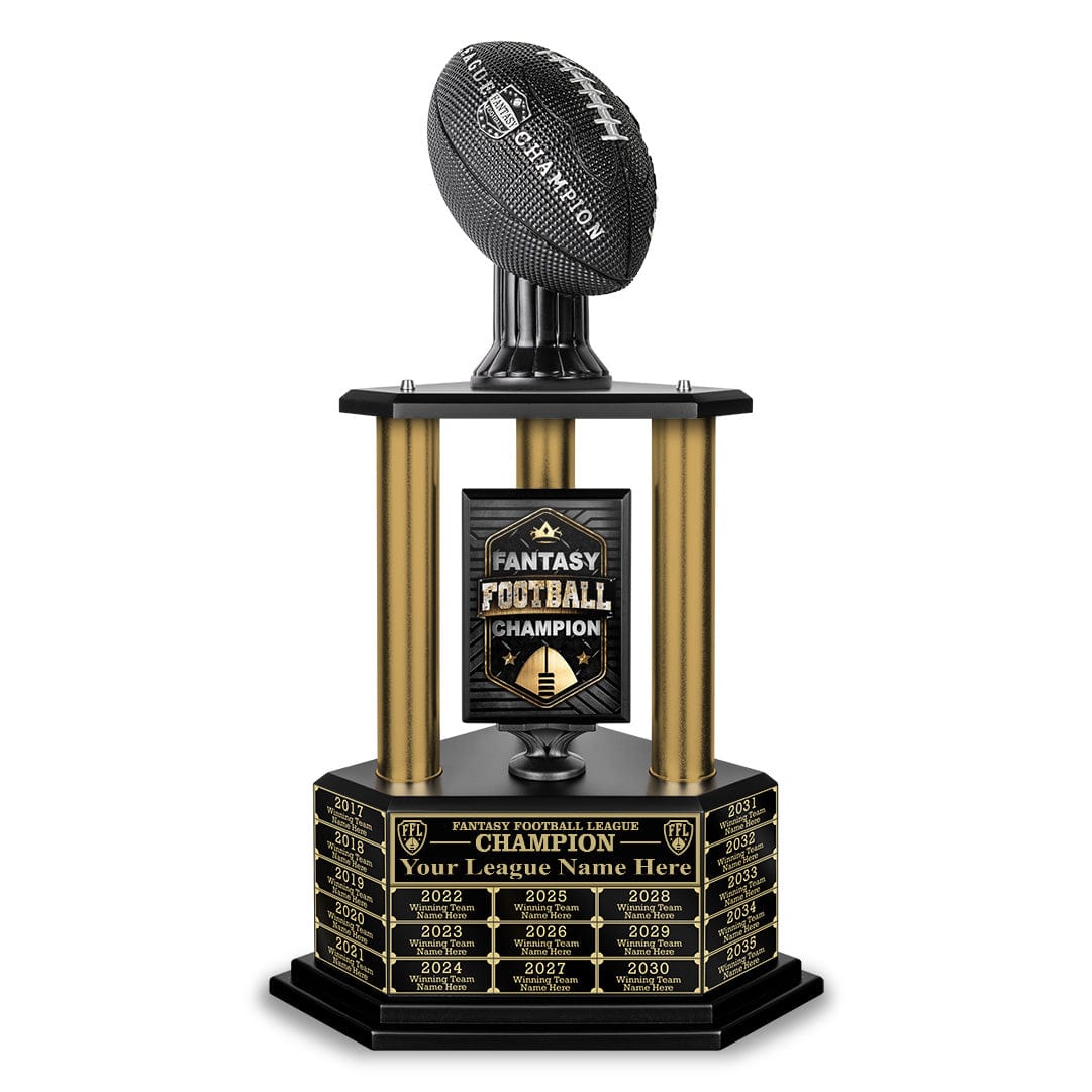 TrophySmack NEW 26”-36” Gold Column Fantasy Football Perpetual Trophy
