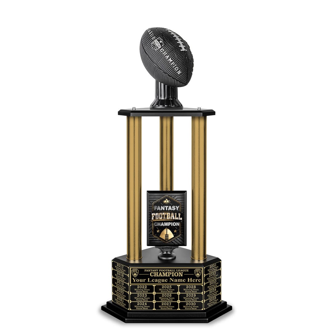 TrophySmack NEW 26”-36” Gold Column Fantasy Football Perpetual Trophy