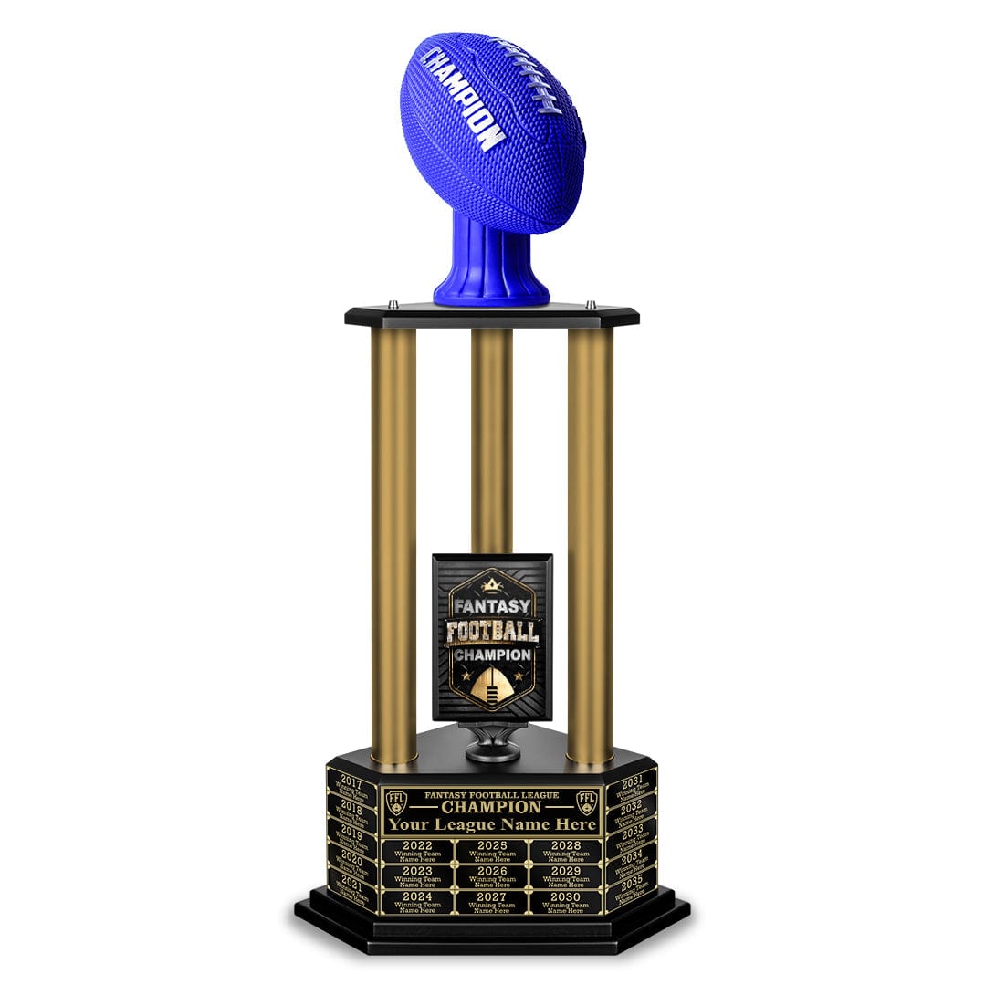 TrophySmack NEW 26”-36” Gold Column Fantasy Football Perpetual Trophy