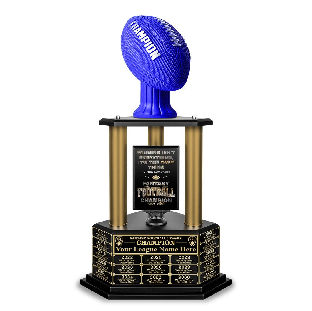 TrophySmack NEW 26”-36” Gold Column Fantasy Football Perpetual Trophy