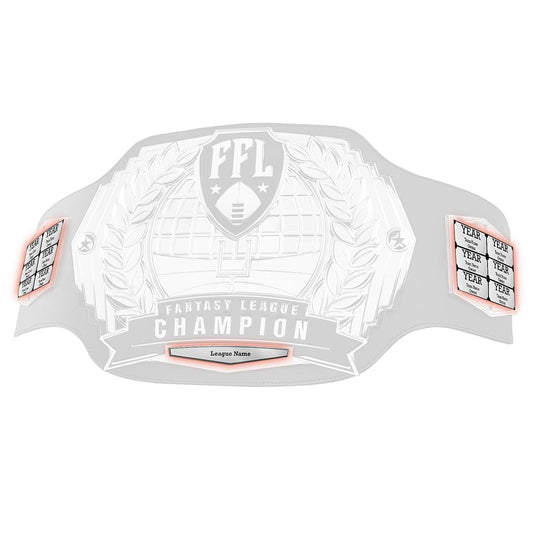 Silver Fantasy Football Championship Belt Engraving Redemption